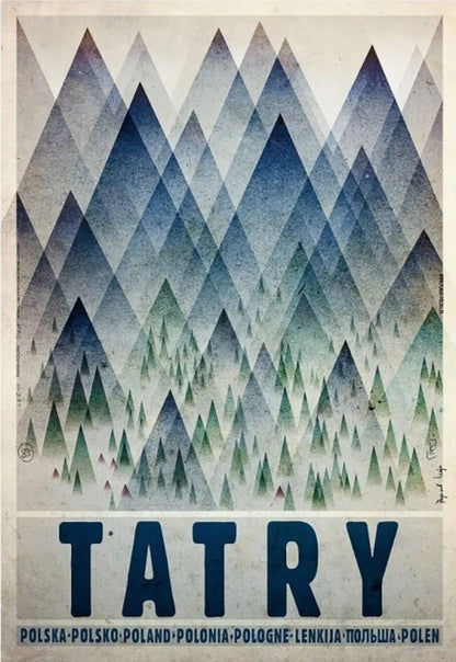 Poland City Vintage Posters Canvas Wall Art