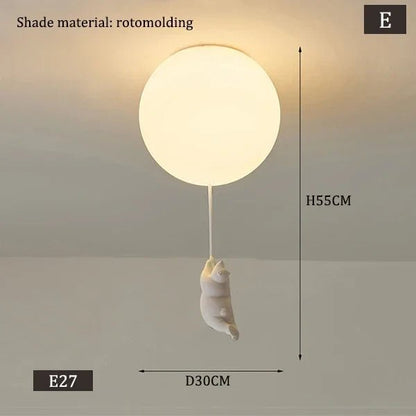 Polar Bear Resin Pendant Light for Kids Spaces - Decorbites