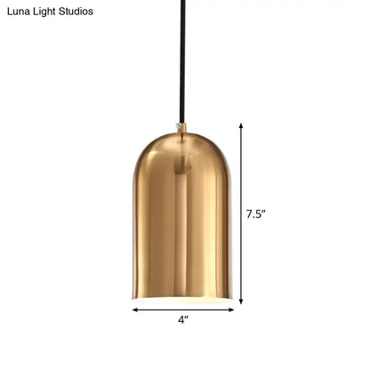 Post Modern 1-Head Gold Bell Pendant Light Fixture - Stylish Metal Shade for Dining Table