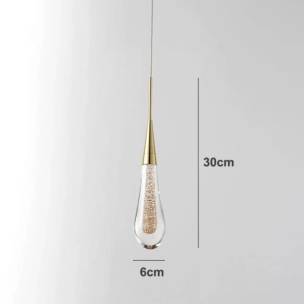 Post-Modern Crystal Teardrop Glass Pendant Light - Decorbites