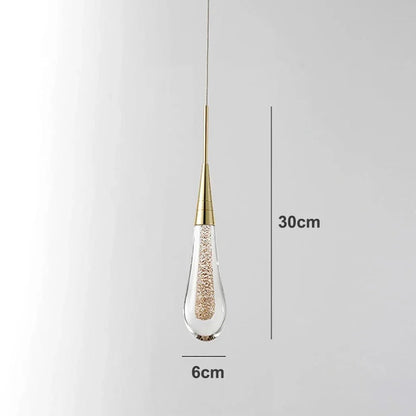 Post-Modern Crystal Teardrop Glass Pendant Light - Decorbites