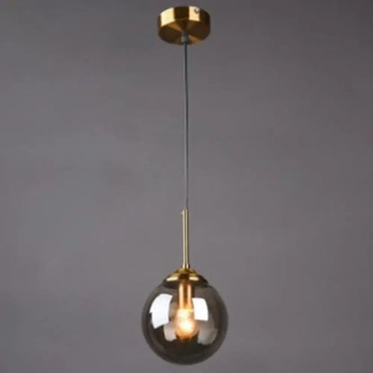 Post-Modern Minimalist Hanging Lamp with Globe Glass Shade Pendant Light