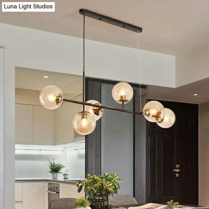 DecorBites™ Postmodern 6-Light Island Lamp with Glass Ball Shades for Dining Rooms