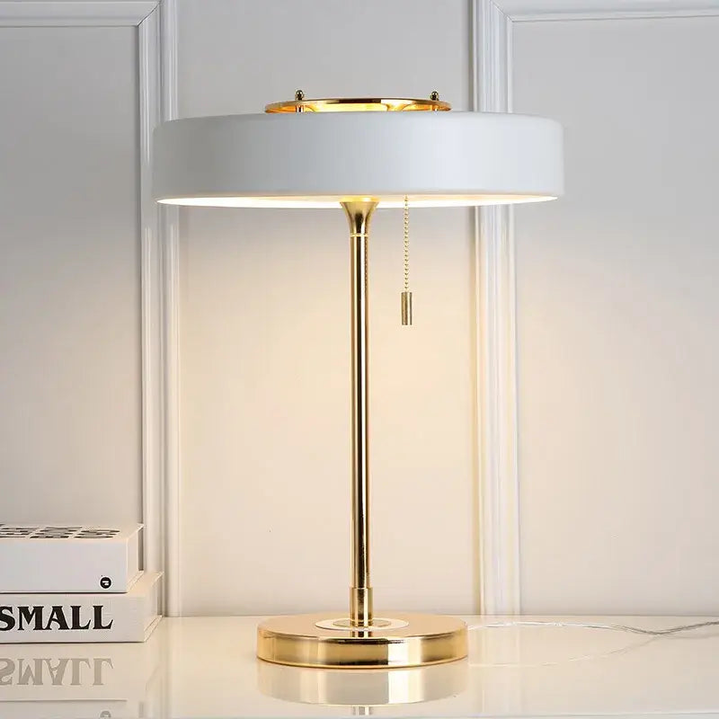 Modern white and gold bedside table lamp with sleek minimalist design decorbites led bedside for bedroom use