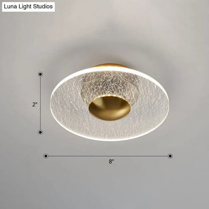 DecorBites™ DecorBites™ Postmodern Clear Acrylic Disc Semi Flush Mount Lamp LED Ceiling Light for Corridor