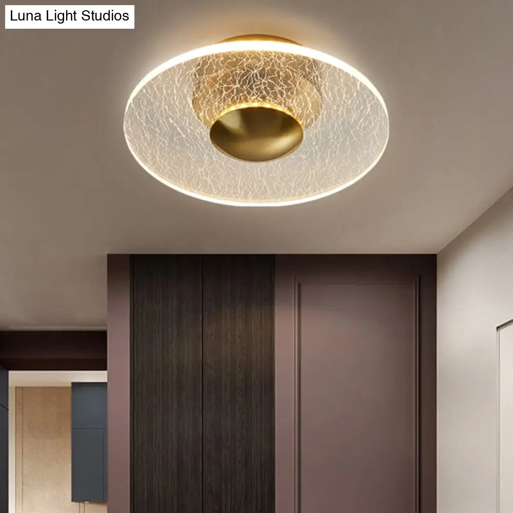 DecorBites™ DecorBites™ Postmodern Clear Acrylic Disc Semi Flush Mount Lamp LED Ceiling Light for Corridor