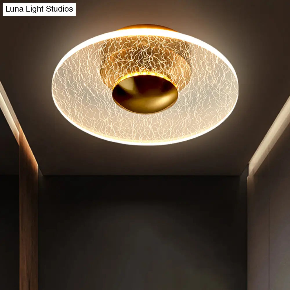 DecorBites™ DecorBites™ Postmodern Clear Acrylic Disc Semi Flush Mount Lamp LED Ceiling Light for Corridor
