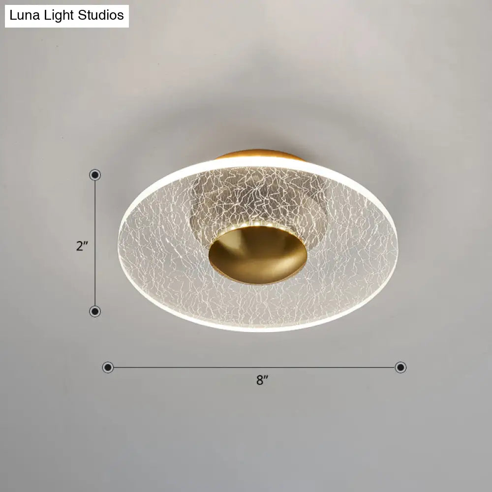 DecorBites™ DecorBites™ Postmodern Clear Acrylic Disc Semi Flush Mount Lamp LED Ceiling Light for Corridor