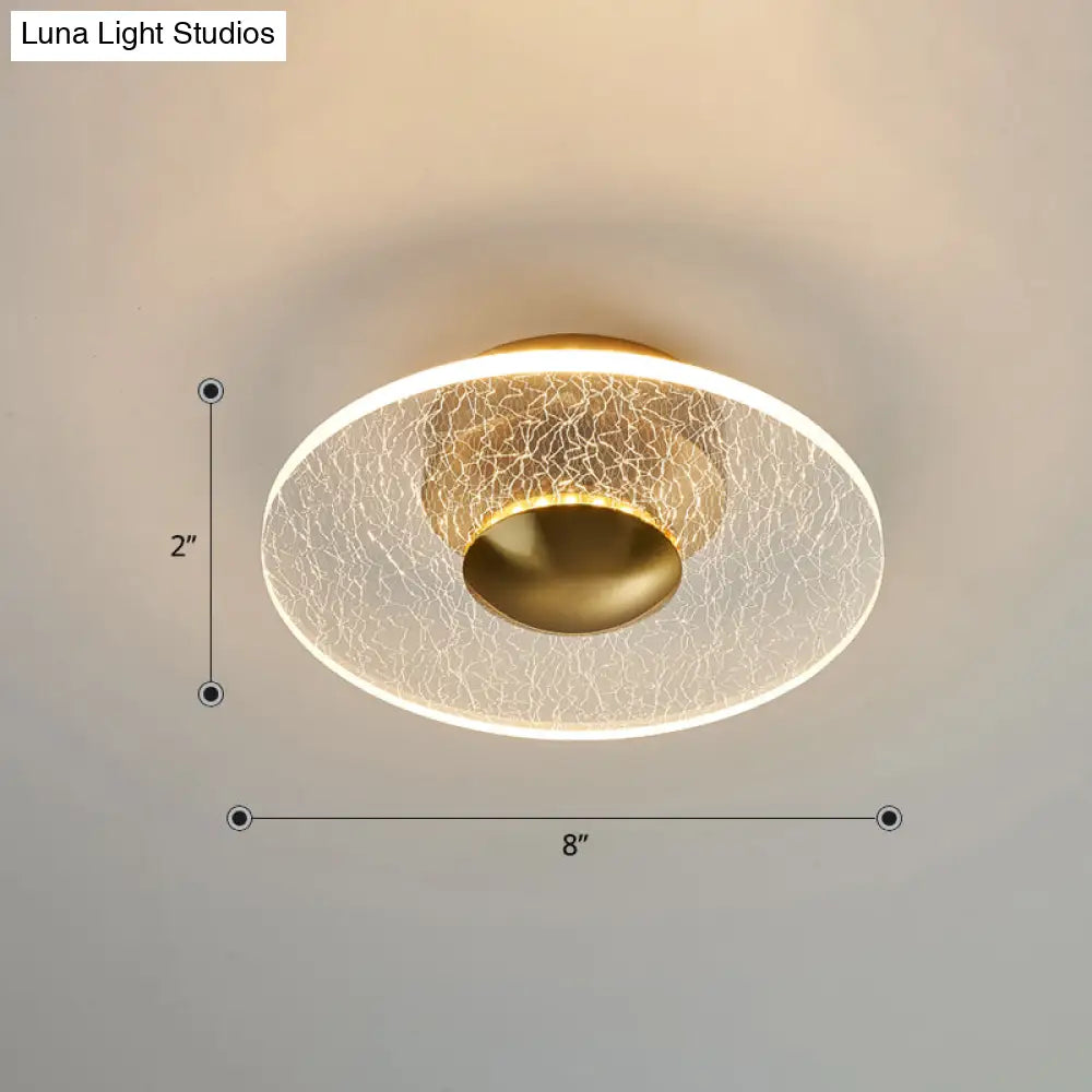 DecorBites™ DecorBites™ Postmodern Clear Acrylic Disc Semi Flush Mount Lamp LED Ceiling Light for Corridor