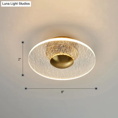 DecorBites™ DecorBites™ Postmodern Clear Acrylic Disc Semi Flush Mount Lamp LED Ceiling Light for Corridor