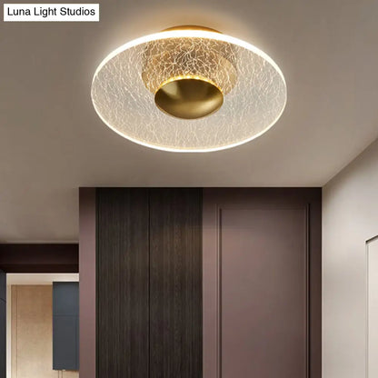 DecorBites™ DecorBites™ Postmodern Clear Acrylic Disc Semi Flush Mount Lamp LED Ceiling Light for Corridor