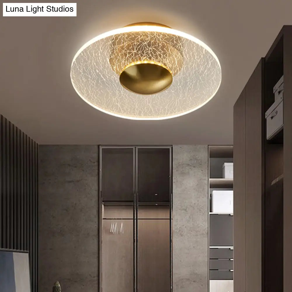 DecorBites™ DecorBites™ Postmodern Clear Acrylic Disc Semi Flush Mount Lamp LED Ceiling Light for Corridor