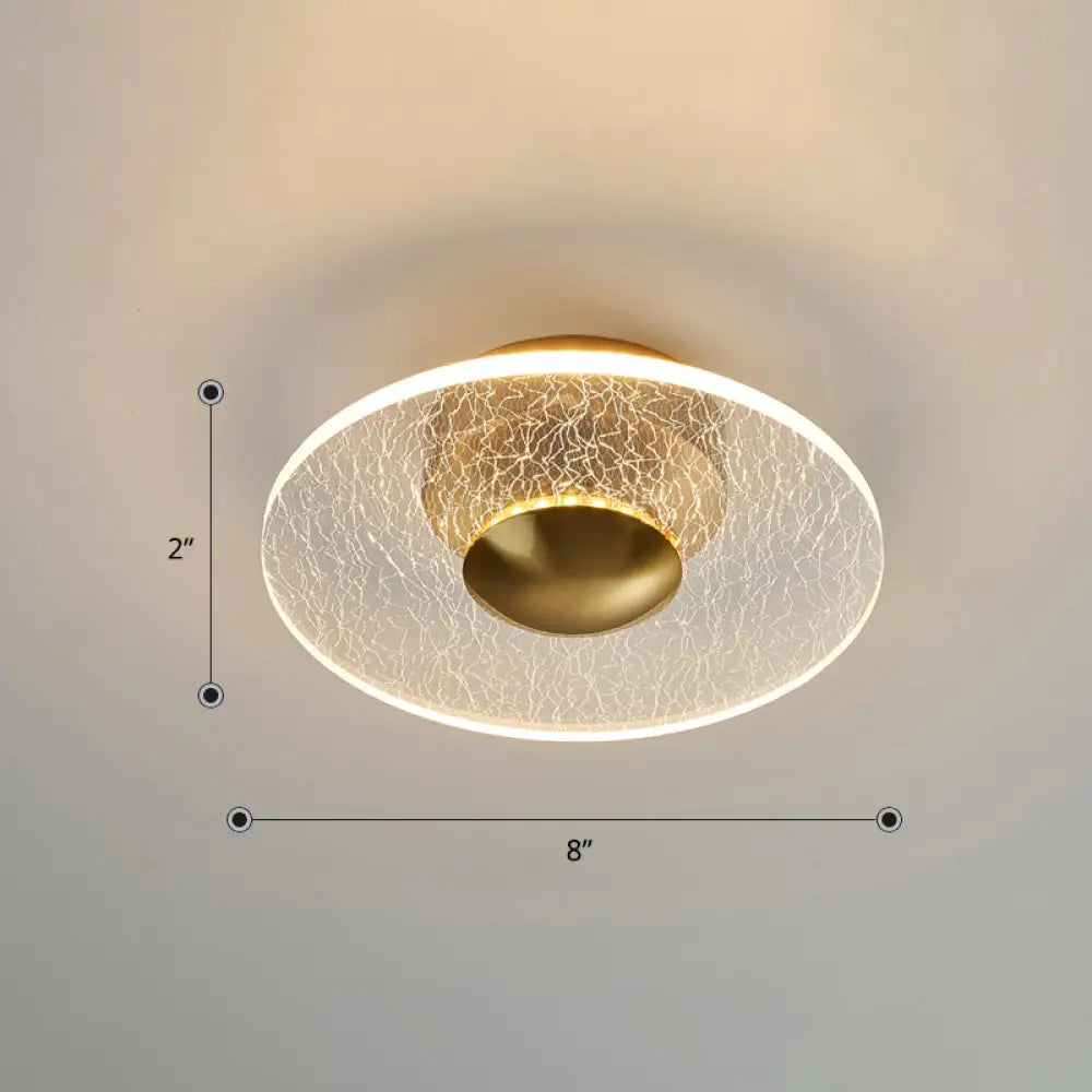 DecorBites™ DecorBites™ Postmodern Clear Acrylic Disc Semi Flush Mount Lamp LED Ceiling Light for Corridor