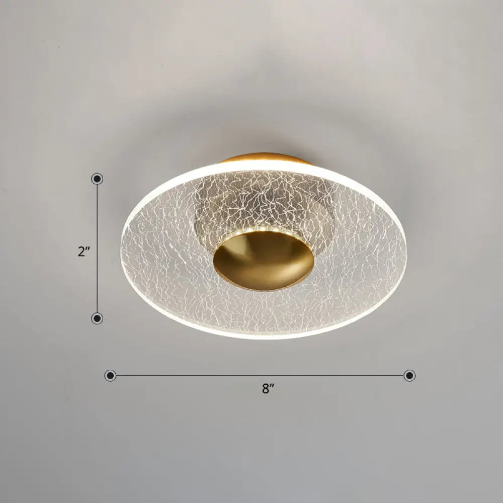 DecorBites™ DecorBites™ Postmodern Clear Acrylic Disc Semi Flush Mount Lamp LED Ceiling Light for Corridor