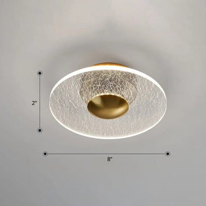 DecorBites™ DecorBites™ Postmodern Clear Acrylic Disc Semi Flush Mount Lamp LED Ceiling Light for Corridor