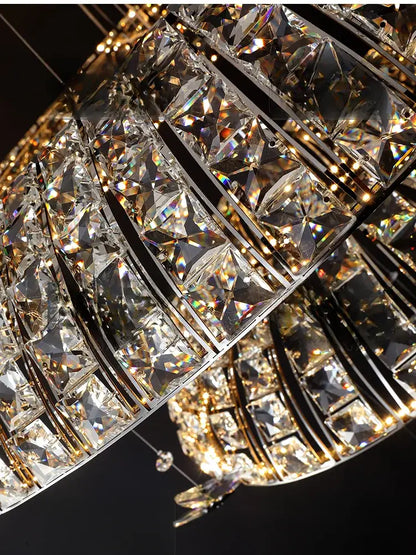 A luxurious postmodern pendant light with clear faceted crystals in a sleek crystal butterfly frame for living room decorbites crystal butterfly