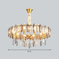 Postmodern Crystal Chandelier for Living Room with Clear Loop Shade