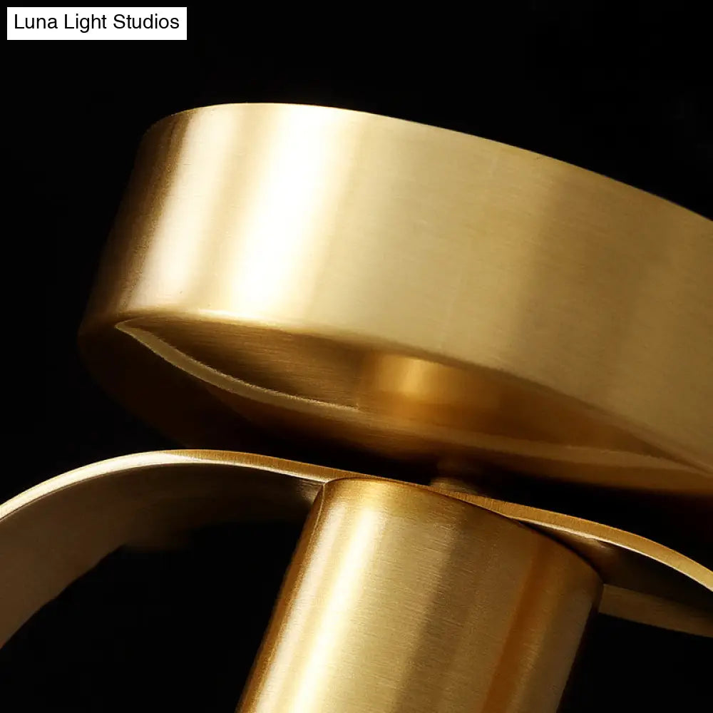 DecorBites™ DecorBites™ Postmodern Crystal Gold Cube LED Ceiling Lamp - Semi Flush Mount for Foyer