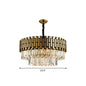 Postmodern Crystal Rods Chandelier Pendant with Gold Finish - Ideal for Living Room Ceiling