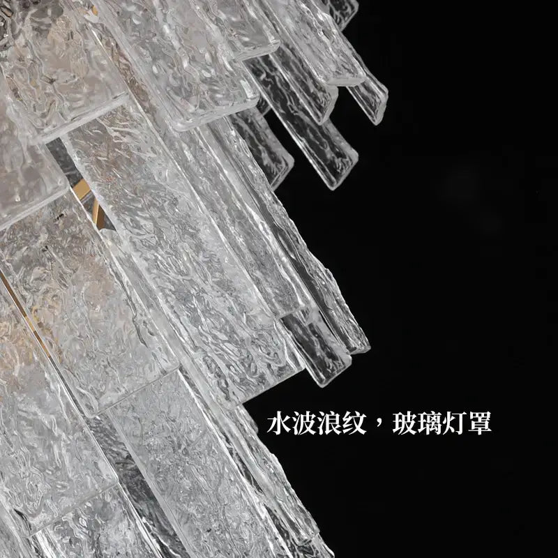 Clear glass chandelier shade with water ripple texture for postmodern frosted decorbites crystal chandelier dining room light