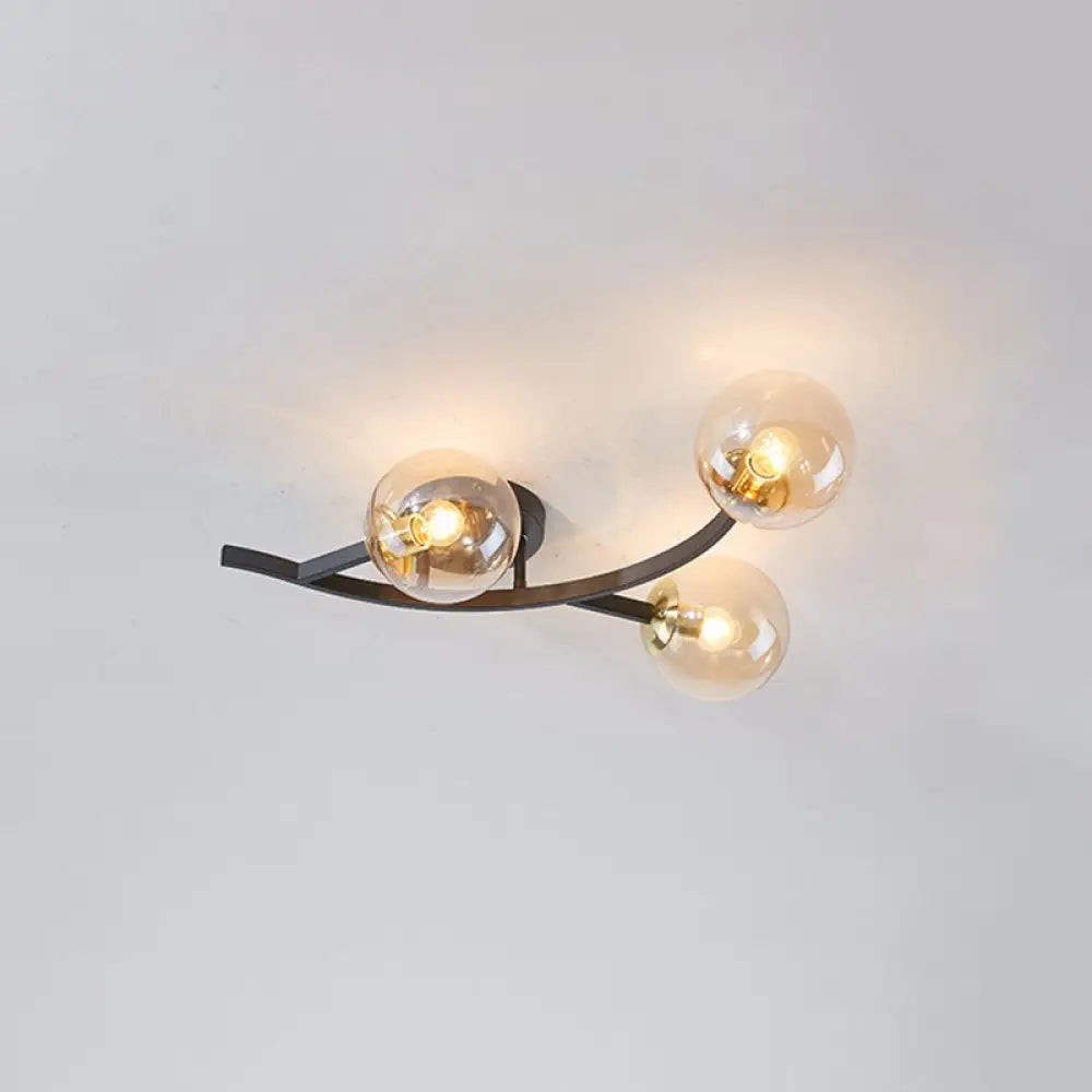 DecorBites™ DecorBites™ Postmodern Glass Ball Ceiling Light for Living Room - Branch Semi Flush Mount