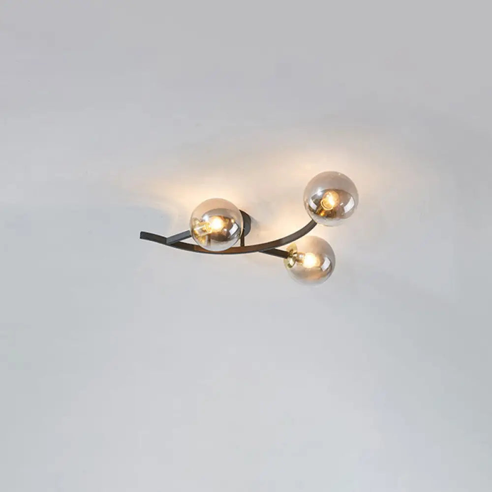 DecorBites™ DecorBites™ Postmodern Glass Ball Ceiling Light for Living Room - Branch Semi Flush Mount
