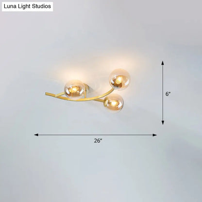 DecorBites™ DecorBites™ Postmodern Glass Ball Ceiling Light for Living Room - Branch Semi Flush Mount