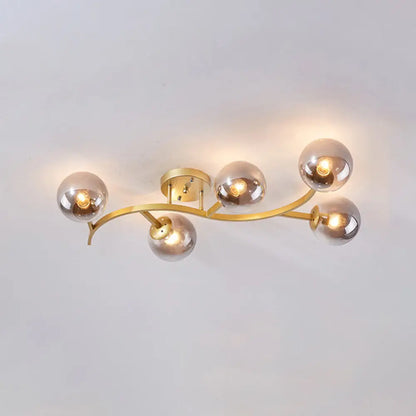 DecorBites™ DecorBites™ Postmodern Glass Ball Ceiling Light for Living Room - Branch Semi Flush Mount