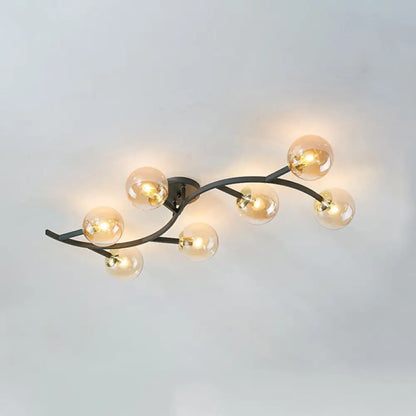 DecorBites™ DecorBites™ Postmodern Glass Ball Ceiling Light for Living Room - Branch Semi Flush Mount