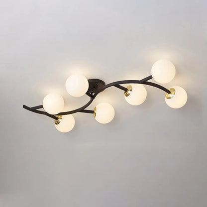 DecorBites™ DecorBites™ Postmodern Glass Ball Ceiling Light for Living Room - Branch Semi Flush Mount