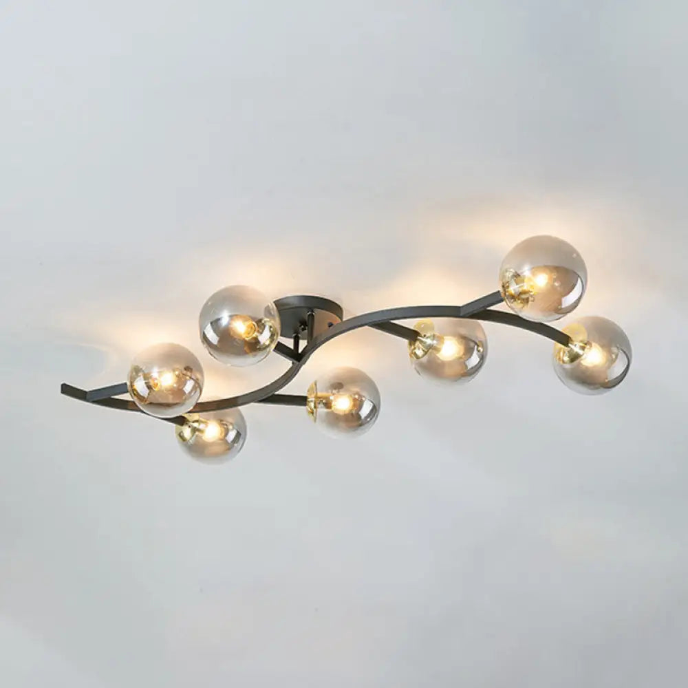 DecorBites™ DecorBites™ Postmodern Glass Ball Ceiling Light for Living Room - Branch Semi Flush Mount