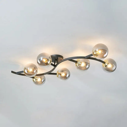 DecorBites™ DecorBites™ Postmodern Glass Ball Ceiling Light for Living Room - Branch Semi Flush Mount