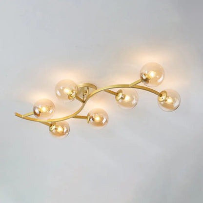 DecorBites™ DecorBites™ Postmodern Glass Ball Ceiling Light for Living Room - Branch Semi Flush Mount