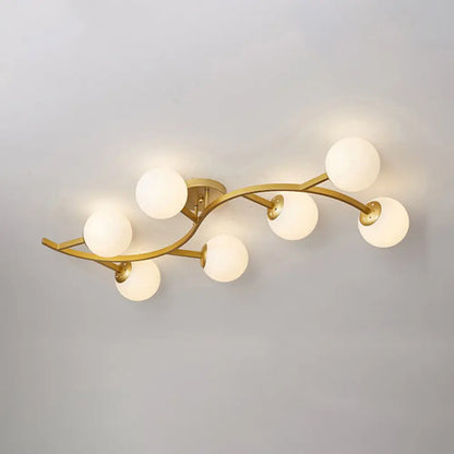 DecorBites™ DecorBites™ Postmodern Glass Ball Ceiling Light for Living Room - Branch Semi Flush Mount