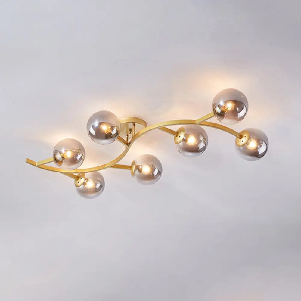 DecorBites™ DecorBites™ Postmodern Glass Ball Ceiling Light for Living Room - Branch Semi Flush Mount