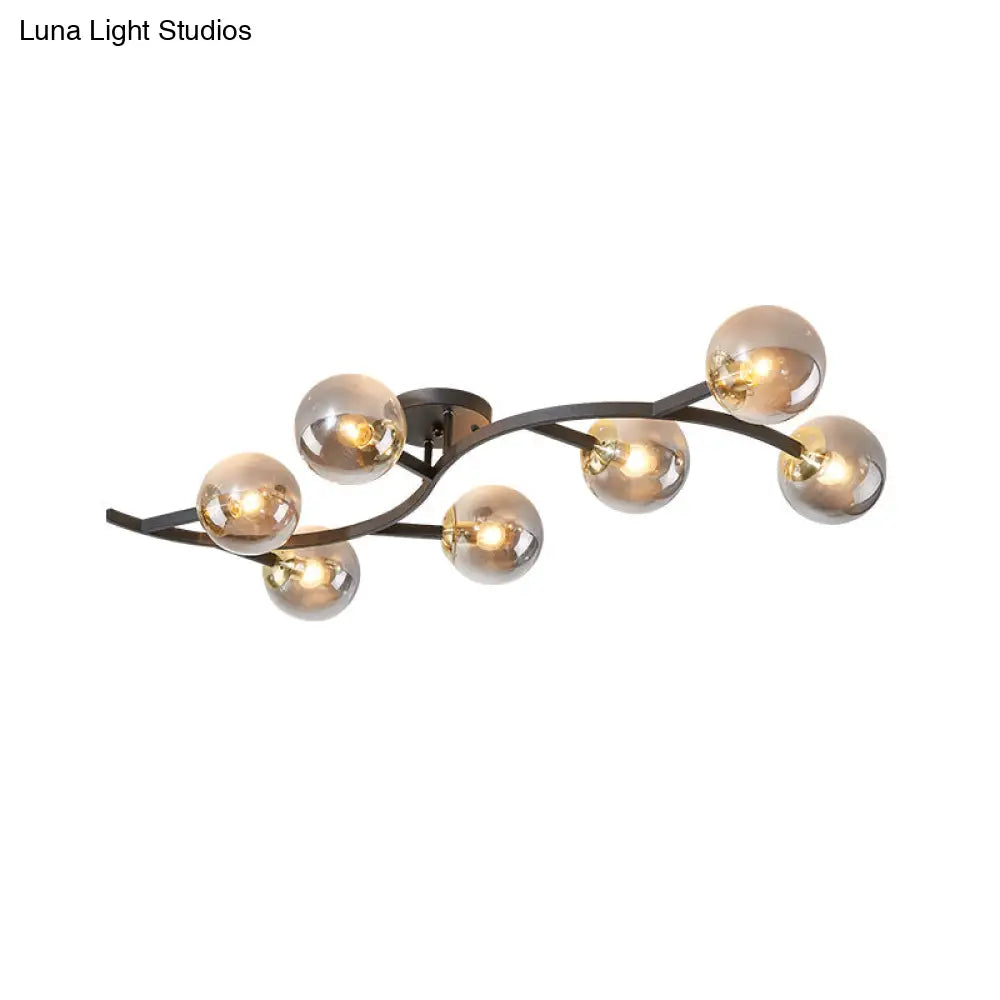 DecorBites™ DecorBites™ Postmodern Glass Ball Ceiling Light for Living Room - Branch Semi Flush Mount