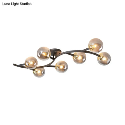DecorBites™ DecorBites™ Postmodern Glass Ball Ceiling Light for Living Room - Branch Semi Flush Mount