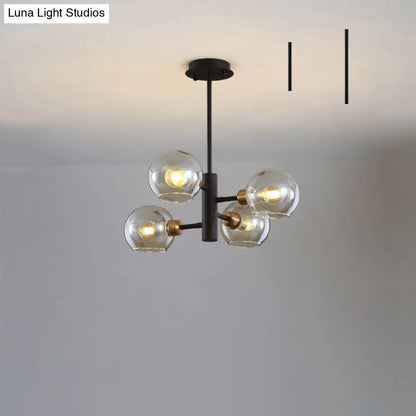 Postmodern Glass Dome Hanging Lamp - Stylish Dining Room Chandelier