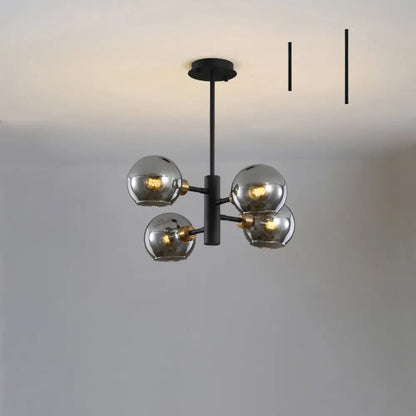 Postmodern Glass Dome Hanging Lamp - Stylish Dining Room Chandelier