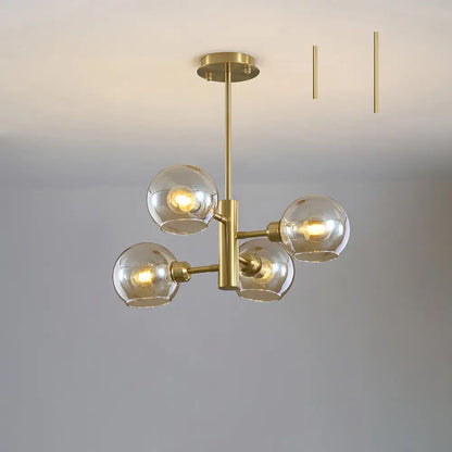 Postmodern Glass Dome Hanging Lamp - Stylish Dining Room Chandelier