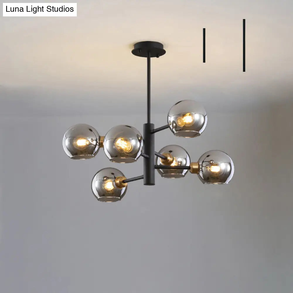 Postmodern Glass Dome Hanging Lamp - Stylish Dining Room Chandelier