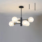 Postmodern Glass Dome Hanging Lamp - Stylish Dining Room Chandelier