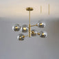 Postmodern Glass Dome Hanging Lamp - Stylish Dining Room Chandelier