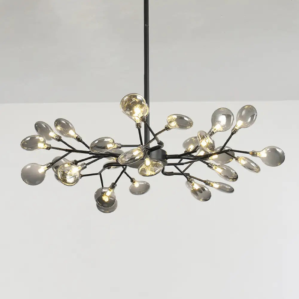 Postmodern Glass Firefly Chandelier: Stylish Ceiling Lamp for Living Room