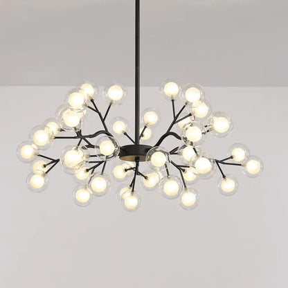 Postmodern Glass Firefly Chandelier: Stylish Ceiling Lamp for Living Room