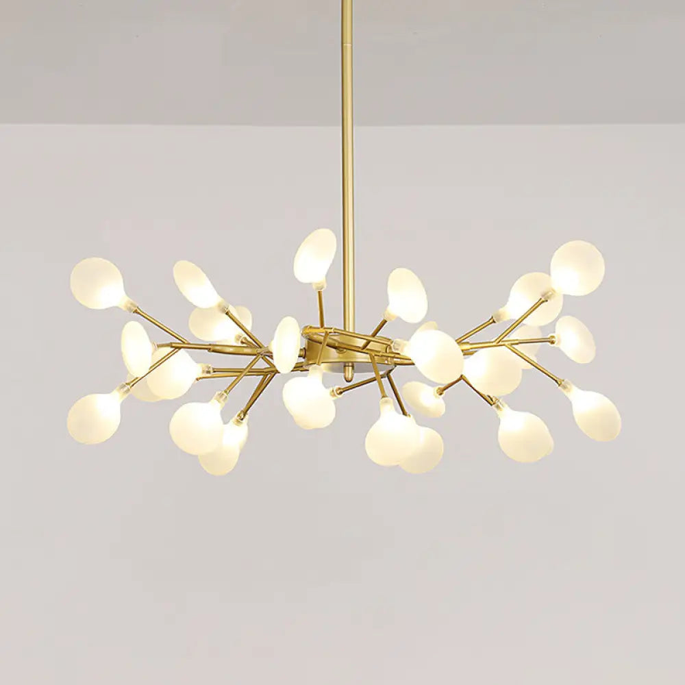 Postmodern Glass Firefly Chandelier: Stylish Ceiling Lamp for Living Room