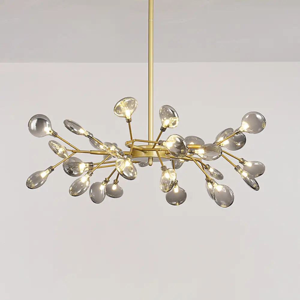 Postmodern Glass Firefly Chandelier: Stylish Ceiling Lamp for Living Room