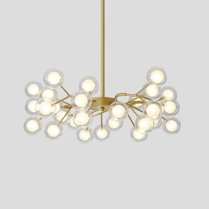 Postmodern Glass Firefly Chandelier: Stylish Ceiling Lamp for Living Room