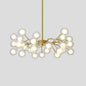 Postmodern Glass Firefly Chandelier: Stylish Ceiling Lamp for Living Room