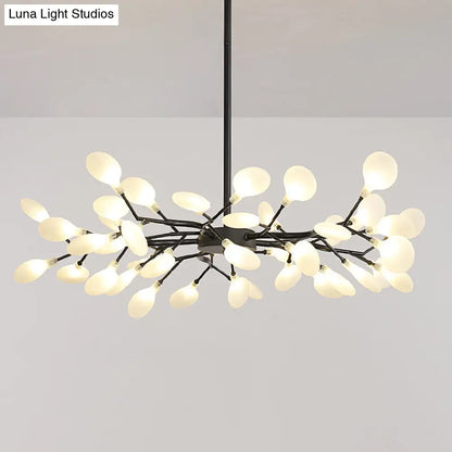 Postmodern Glass Firefly Chandelier: Stylish Ceiling Lamp for Living Room